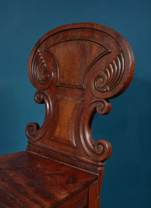 VICTORIAN MAHOGANY HALL CHAIR C1870 - ADDITIONAL PHOTO 8