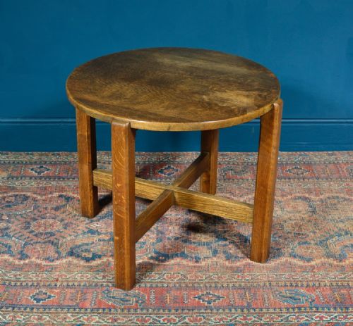 arts and crafts cotswold school oak circular occasional table 1930's - CATEGORY: ANTIQUE TABLES - DATED 1930