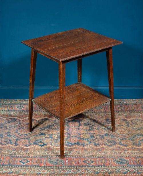 ARTS AND CRAFT OAK OCCASIONAL TABLE IN THE MANNER OF LIBERTY CO C1890 - ADDITIONAL PHOTO 2
