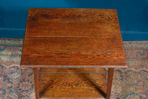 ARTS AND CRAFT OAK OCCASIONAL TABLE IN THE MANNER OF LIBERTY CO C1890 - ADDITIONAL PHOTO 3