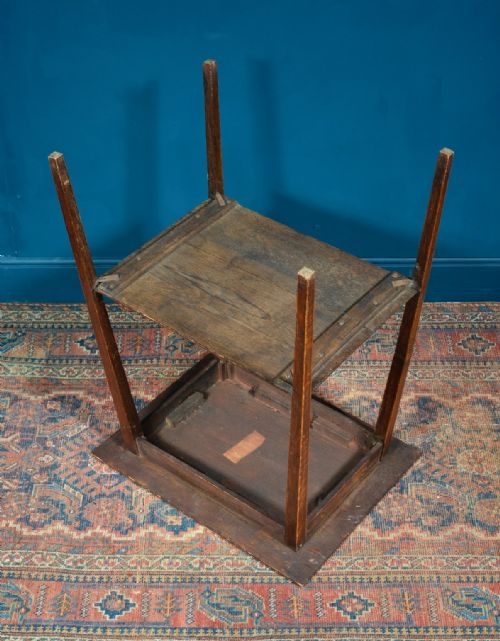ARTS AND CRAFT OAK OCCASIONAL TABLE IN THE MANNER OF LIBERTY CO C1890 - ADDITIONAL PHOTO 5