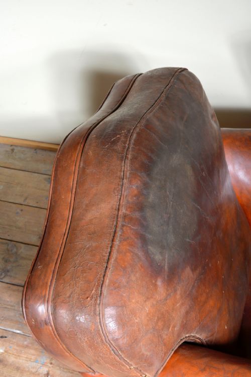 PAIR OF VICTORIAN BROWN LEATHER CLUB CHAIRS C1890 - ADDITIONAL PHOTO 19