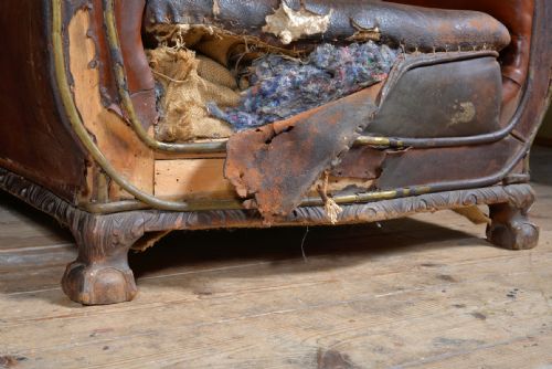 PAIR OF VICTORIAN BROWN LEATHER CLUB CHAIRS C1890 - ADDITIONAL PHOTO 21