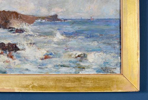 WILLIAM WATT MILNE 18651949 EAST NEUK OF FIFE COASTAL LANDSCAPE OIL ON CANVAS SIGNED AND DATED '96 - ADDITIONAL PHOTO 1