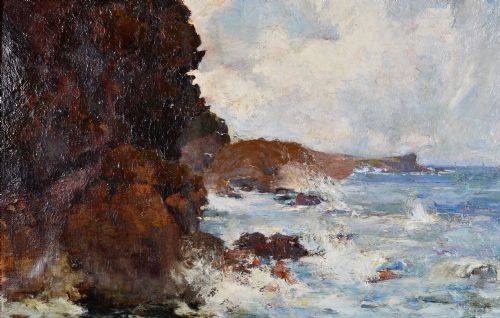 WILLIAM WATT MILNE 18651949 EAST NEUK OF FIFE COASTAL LANDSCAPE OIL ON CANVAS SIGNED AND DATED '96 - ADDITIONAL PHOTO 2