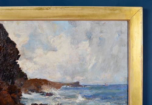 WILLIAM WATT MILNE 18651949 EAST NEUK OF FIFE COASTAL LANDSCAPE OIL ON CANVAS SIGNED AND DATED '96 - ADDITIONAL PHOTO 3
