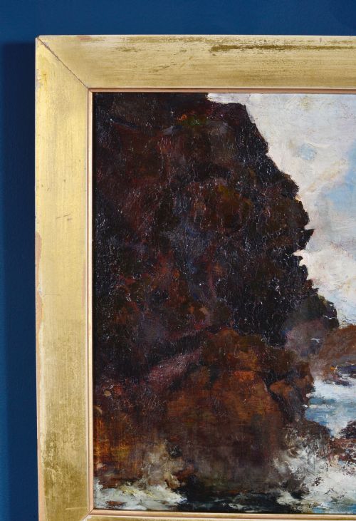 WILLIAM WATT MILNE 18651949 EAST NEUK OF FIFE COASTAL LANDSCAPE OIL ON CANVAS SIGNED AND DATED '96 - ADDITIONAL PHOTO 4