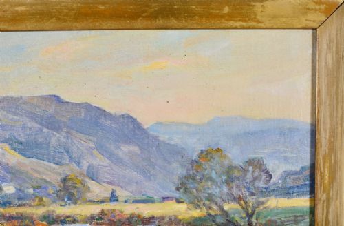 OWEN BOWEN STAITHES GROUP 18731967 A RIVER LANDSCAPE OIL ON CANVAS BOARD SIGNED C1910 - ADDITIONAL PHOTO 3