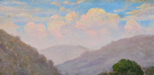 OWEN BOWEN STAITHES GROUP 18731967 WHARFE VALLEY YORKSHIRE OIL ON CANVAS BOARD SIGNED AND DATED 1901 - ADDITIONAL PHOTO 3