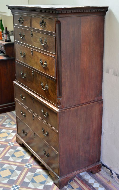george iii mahogany chest on chest c1780 - CATEGORY: ANTIQUE CHEST OF DRAWERS - DATED 18TH CENTURY
