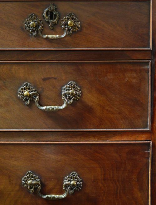 GEORGE III MAHOGANY CHEST ON CHEST C1780 - ADDITIONAL PHOTO 6