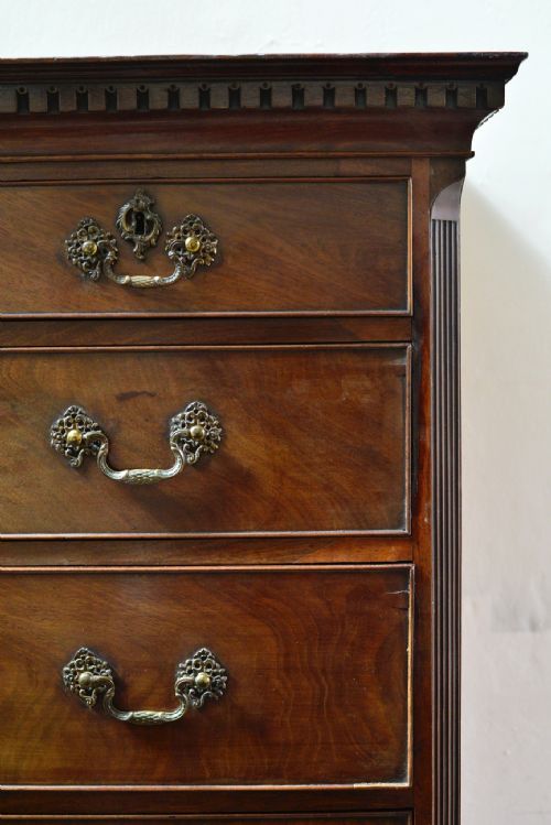 GEORGE III MAHOGANY CHEST ON CHEST C1780 - ADDITIONAL PHOTO 7