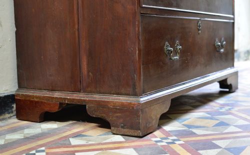 GEORGE III MAHOGANY CHEST ON CHEST C1780 - ADDITIONAL PHOTO 9