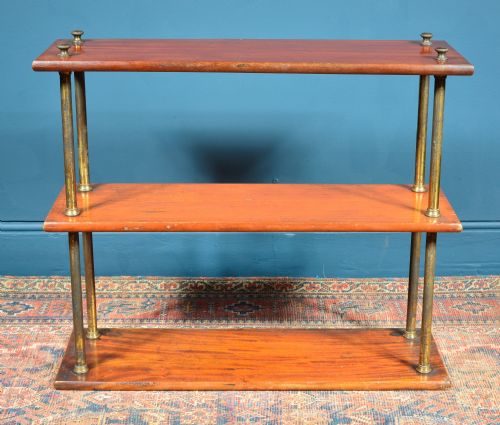 SET OF MAHOGANY AND BRASS CAMPAIGN BOOKSHELVES C1880 - ADDITIONAL PHOTO 2
