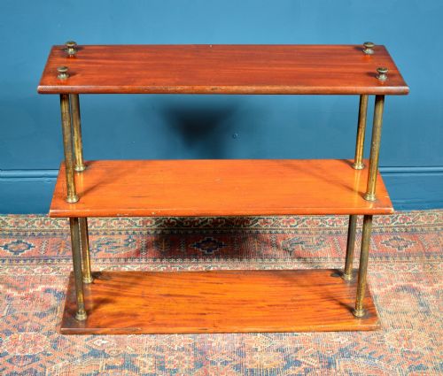 SET OF MAHOGANY AND BRASS CAMPAIGN BOOKSHELVES C1880 - ADDITIONAL PHOTO 3