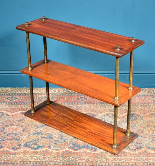 SET OF MAHOGANY AND BRASS CAMPAIGN BOOKSHELVES C1880 - ADDITIONAL PHOTO 4
