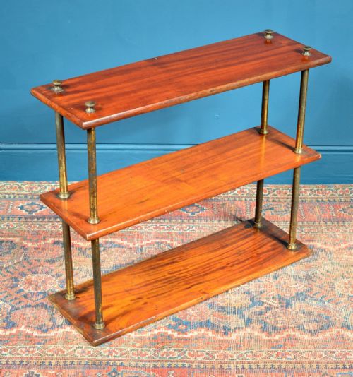 SET OF MAHOGANY AND BRASS CAMPAIGN BOOKSHELVES C1880 - ADDITIONAL PHOTO 5