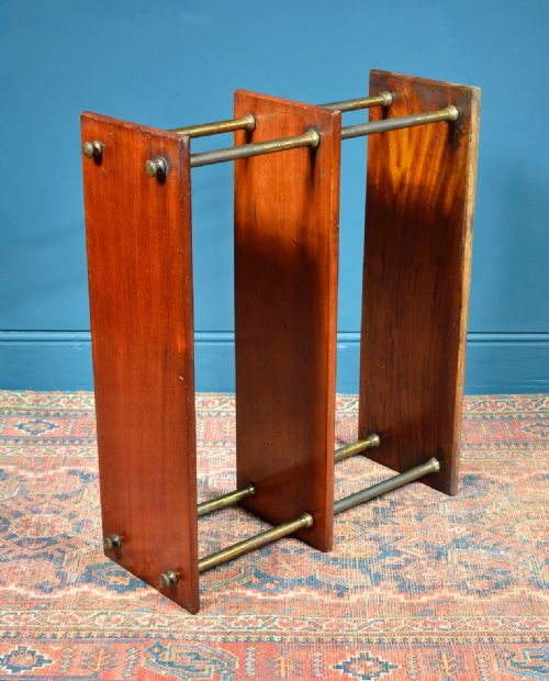 SET OF MAHOGANY AND BRASS CAMPAIGN BOOKSHELVES C1880 - ADDITIONAL PHOTO 7