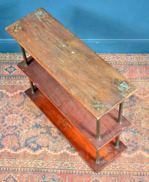 SET OF MAHOGANY AND BRASS CAMPAIGN BOOKSHELVES C1880 - ADDITIONAL PHOTO 8
