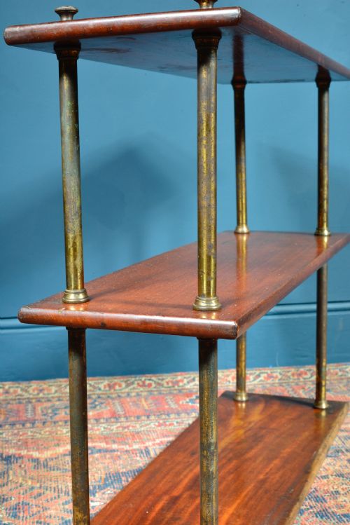 SET OF MAHOGANY AND BRASS CAMPAIGN BOOKSHELVES C1880 - ADDITIONAL PHOTO 9