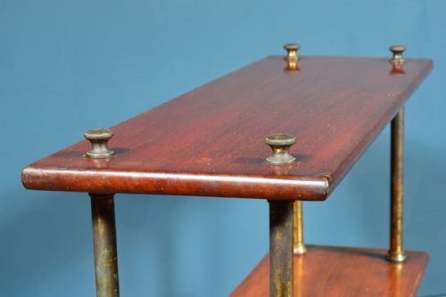 SET OF MAHOGANY AND BRASS CAMPAIGN BOOKSHELVES C1880 - ADDITIONAL PHOTO 10