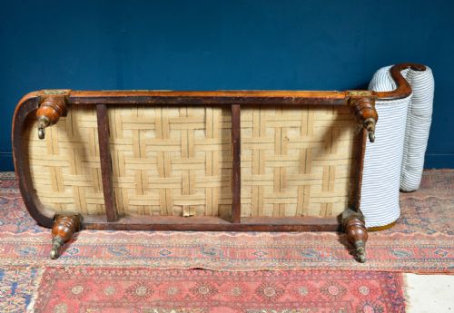 REGENCY SIMULATED ROSEWOOD SCROLL END CHAISE LONGUE C1820 - ADDITIONAL PHOTO 9