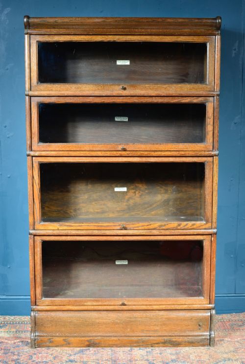 an oak globe wernicke barrister bookcase c1900 - CATEGORY: ANTIQUE BOOKCASES - DATED 1900