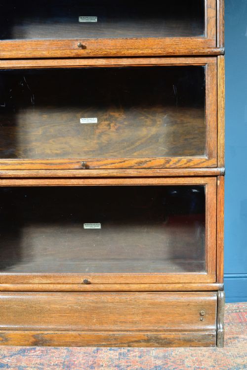 AN OAK GLOBE WERNICKE BARRISTER BOOKCASE C1900 - ADDITIONAL PHOTO 3