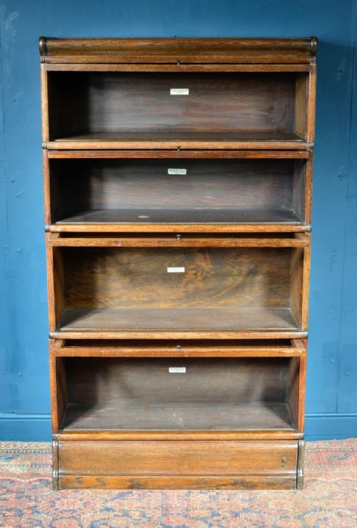 AN OAK GLOBE WERNICKE BARRISTER BOOKCASE C1900 - ADDITIONAL PHOTO 4