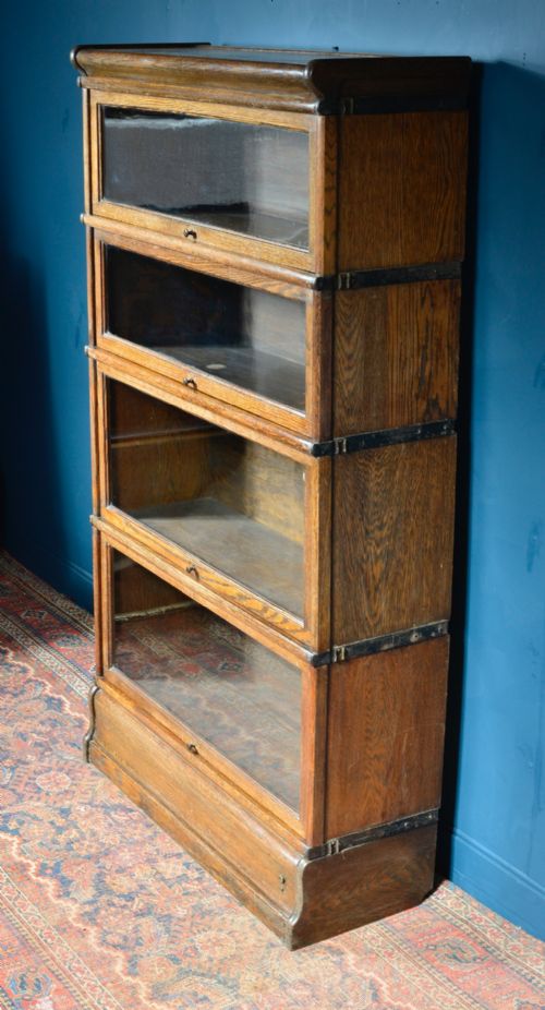 AN OAK GLOBE WERNICKE BARRISTER BOOKCASE C1900 - ADDITIONAL PHOTO 5