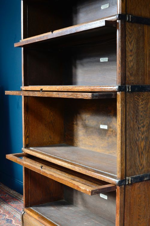 AN OAK GLOBE WERNICKE BARRISTER BOOKCASE C1900 - ADDITIONAL PHOTO 6