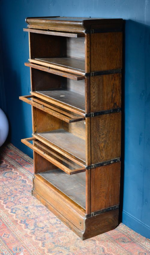 AN OAK GLOBE WERNICKE BARRISTER BOOKCASE C1900 - ADDITIONAL PHOTO 7