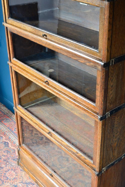AN OAK GLOBE WERNICKE BARRISTER BOOKCASE C1900 - ADDITIONAL PHOTO 8