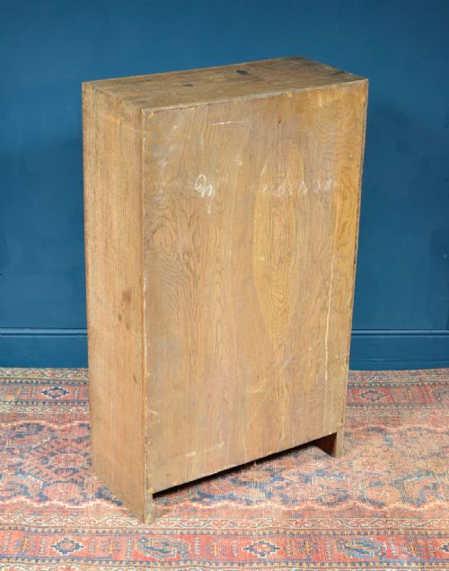 LIMED OAK GLAZED BOOKCASE CUPBOARD IN THE MANNER OF HEAL'S 1930'S - ADDITIONAL PHOTO 5