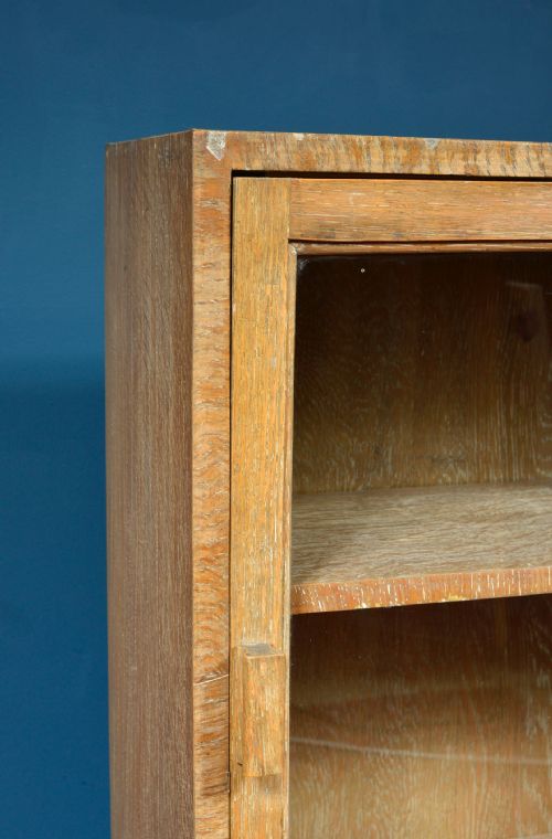 LIMED OAK GLAZED BOOKCASE CUPBOARD IN THE MANNER OF HEAL'S 1930'S - ADDITIONAL PHOTO 6