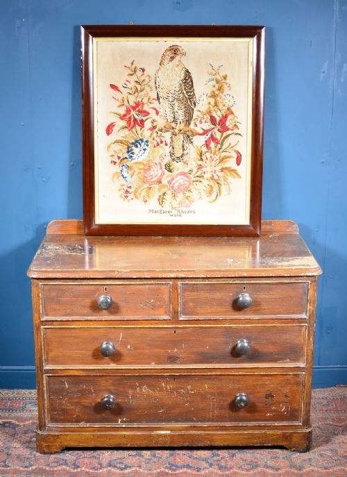 EARLY VICTORIAN WOOLWORK TAPESTRY OF A PEREGRINE FALCON BY MARGARET RHODES OF BLEASDALE LANCS C1840 - ADDITIONAL PHOTO 8