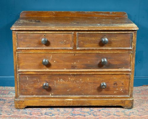 VICTORIAN CHEST OF DRAWERS IN ORIGINAL PAINT C1860 - ADDITIONAL PHOTO 1