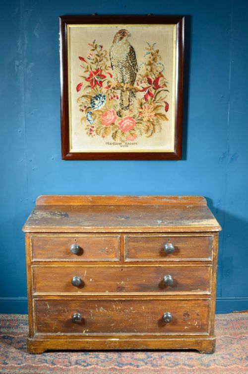 VICTORIAN CHEST OF DRAWERS IN ORIGINAL PAINT C1860 - ADDITIONAL PHOTO 3