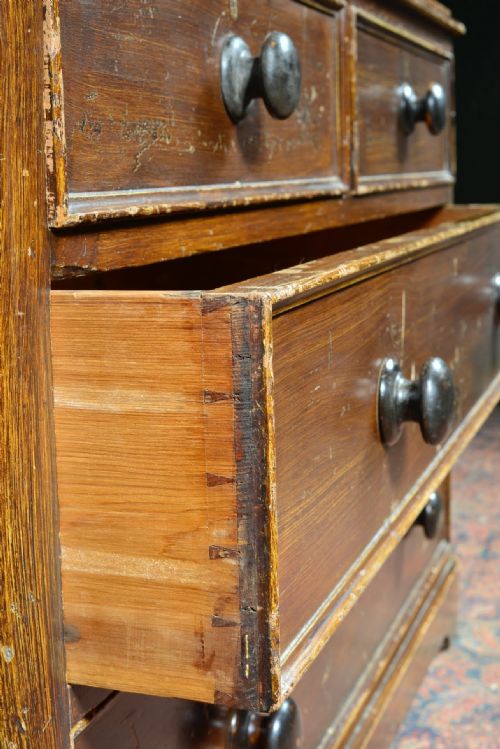 VICTORIAN CHEST OF DRAWERS IN ORIGINAL PAINT C1860 - ADDITIONAL PHOTO 6