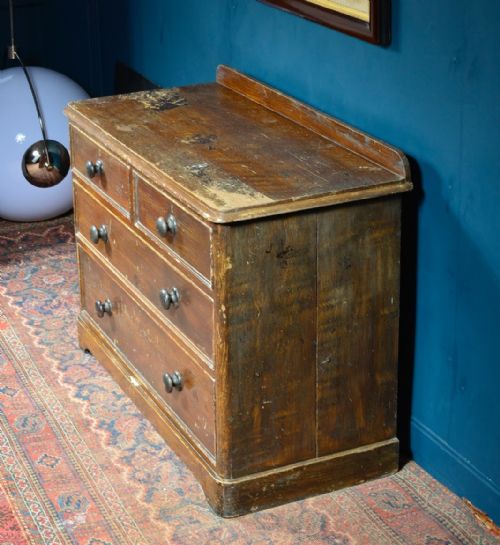 VICTORIAN CHEST OF DRAWERS IN ORIGINAL PAINT C1860 - ADDITIONAL PHOTO 9