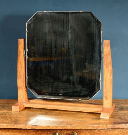 heal's style art deco oak swing toilet mirror c1925 - CATEGORY: ANTIQUE MIRRORS - DATED 1920