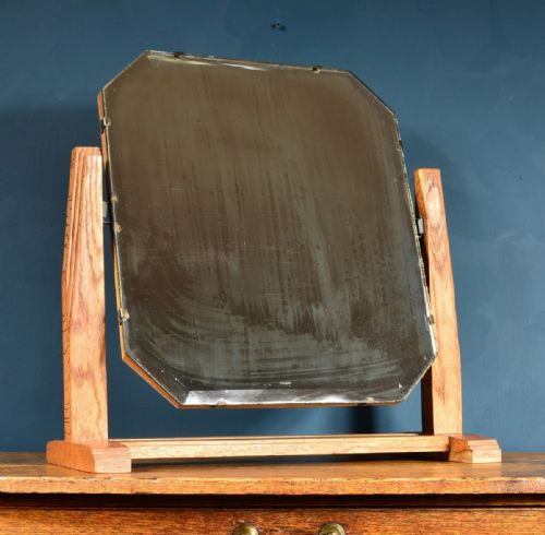 HEAL'S STYLE ART DECO OAK SWING TOILET MIRROR C1925 - ADDITIONAL PHOTO 2
