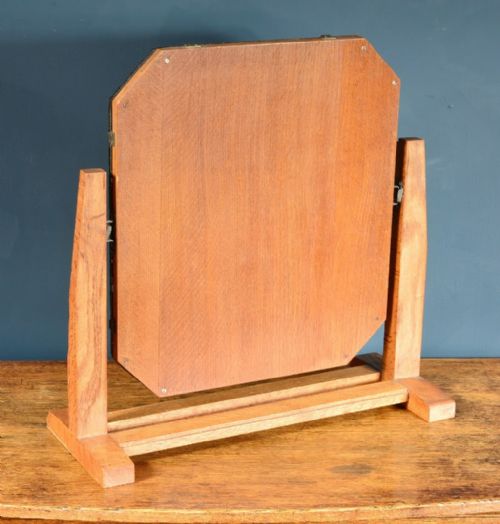 HEAL'S STYLE ART DECO OAK SWING TOILET MIRROR C1925 - ADDITIONAL PHOTO 3