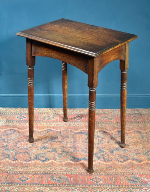 an oak arts crafts occasional table in the manner of liberty co c1870 - CATEGORY: ANTIQUE TABLES - DATED 1870