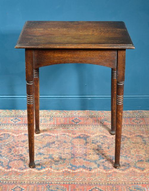 AN OAK ARTS CRAFTS OCCASIONAL TABLE IN THE MANNER OF LIBERTY CO C1870 - ADDITIONAL PHOTO 1