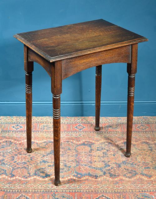 AN OAK ARTS CRAFTS OCCASIONAL TABLE IN THE MANNER OF LIBERTY CO C1870 - ADDITIONAL PHOTO 2