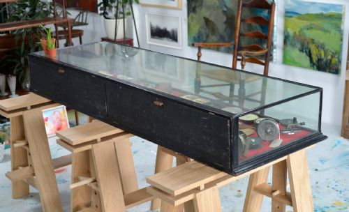 LARGE VICTORIAN EBONISED SHOP OR MUSEUM TABLE TOP DISPLAY CABINET C1895 - ADDITIONAL PHOTO 3