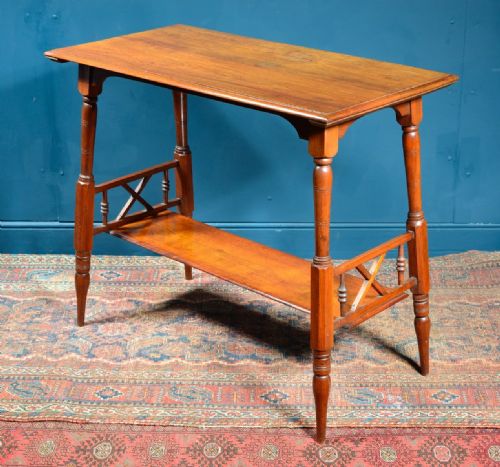 an aesthetic movement walnut side table probably liberty co c1870 - CATEGORY: ANTIQUE TABLES - DATED 1870