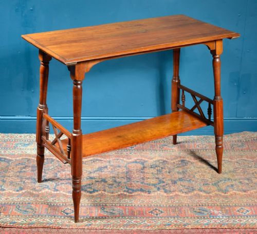 AN AESTHETIC MOVEMENT WALNUT SIDE TABLE PROBABLY LIBERTY CO C1870 - ADDITIONAL PHOTO 2