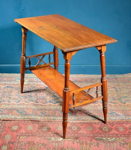 AN AESTHETIC MOVEMENT WALNUT SIDE TABLE PROBABLY LIBERTY CO C1870 - ADDITIONAL PHOTO 3